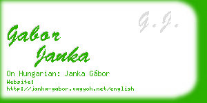 gabor janka business card